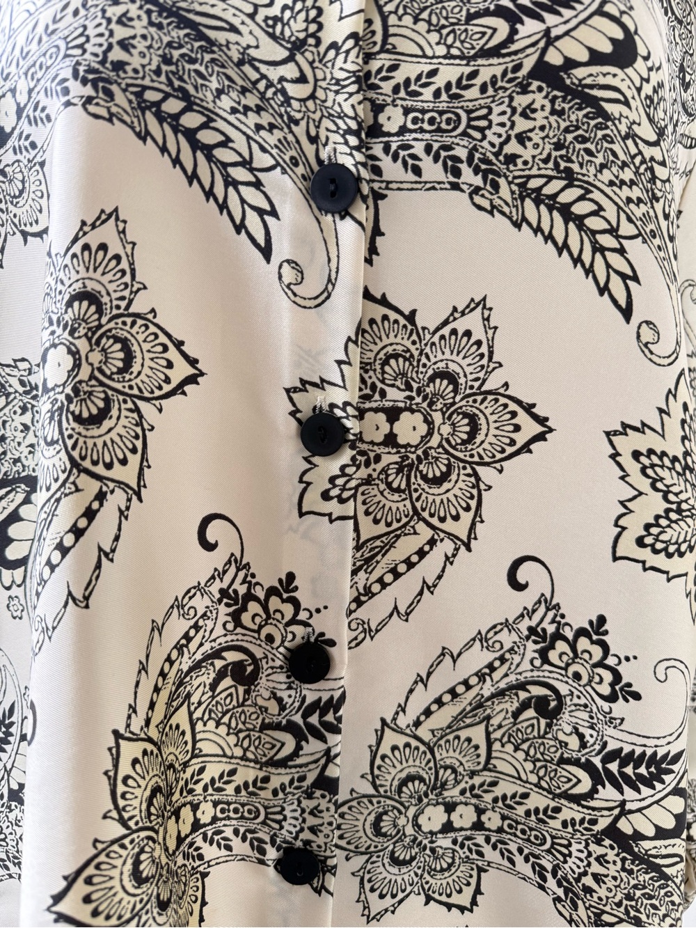 Zara Cream Tunic with Black Paisley Print - Picture 5 of 13